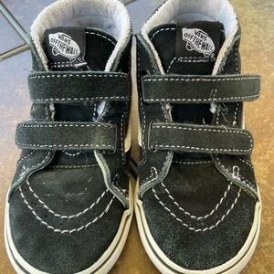 Vans Kids Black Double Strap Sneakers